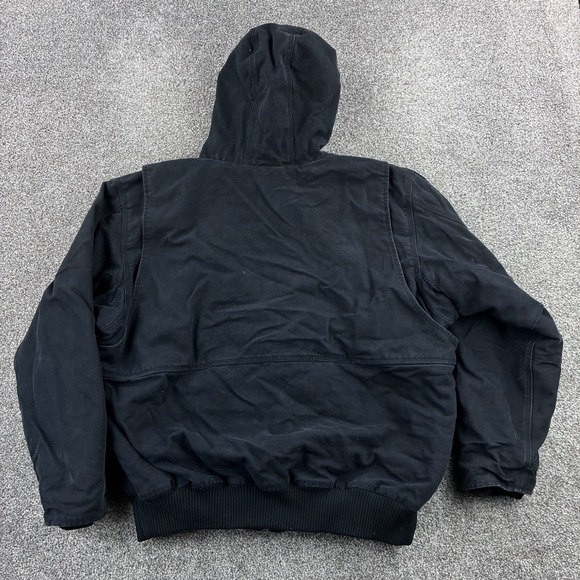 Carhartt Armstrong Active Jacket Mens 2XL Black Hooded Canvas Full Swing 103371 - Picture 6 of 7